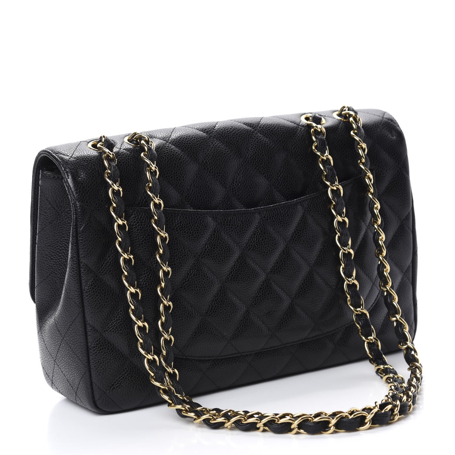 Chanel Caviar Quilted Jumbo Single Flap Black 3 of 10