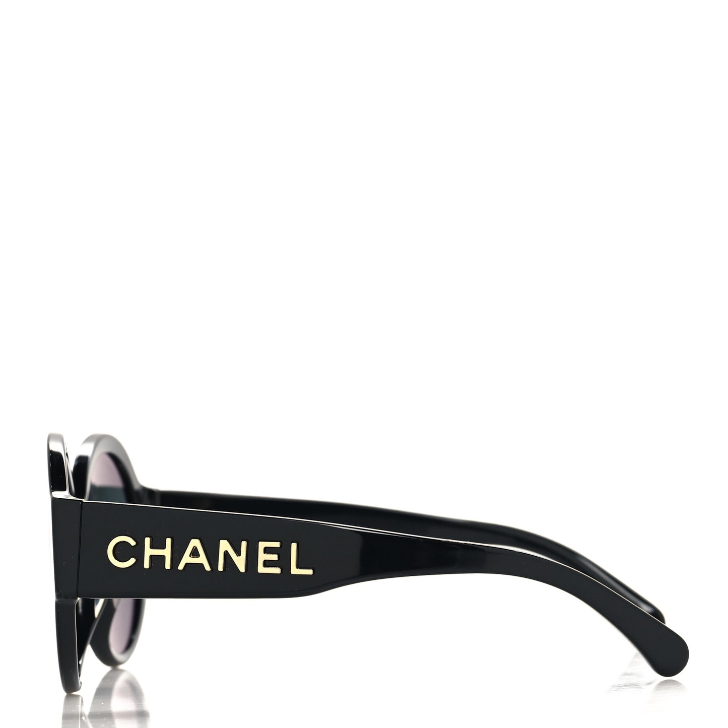 Acetate Round Sunglasses 5410-A Black