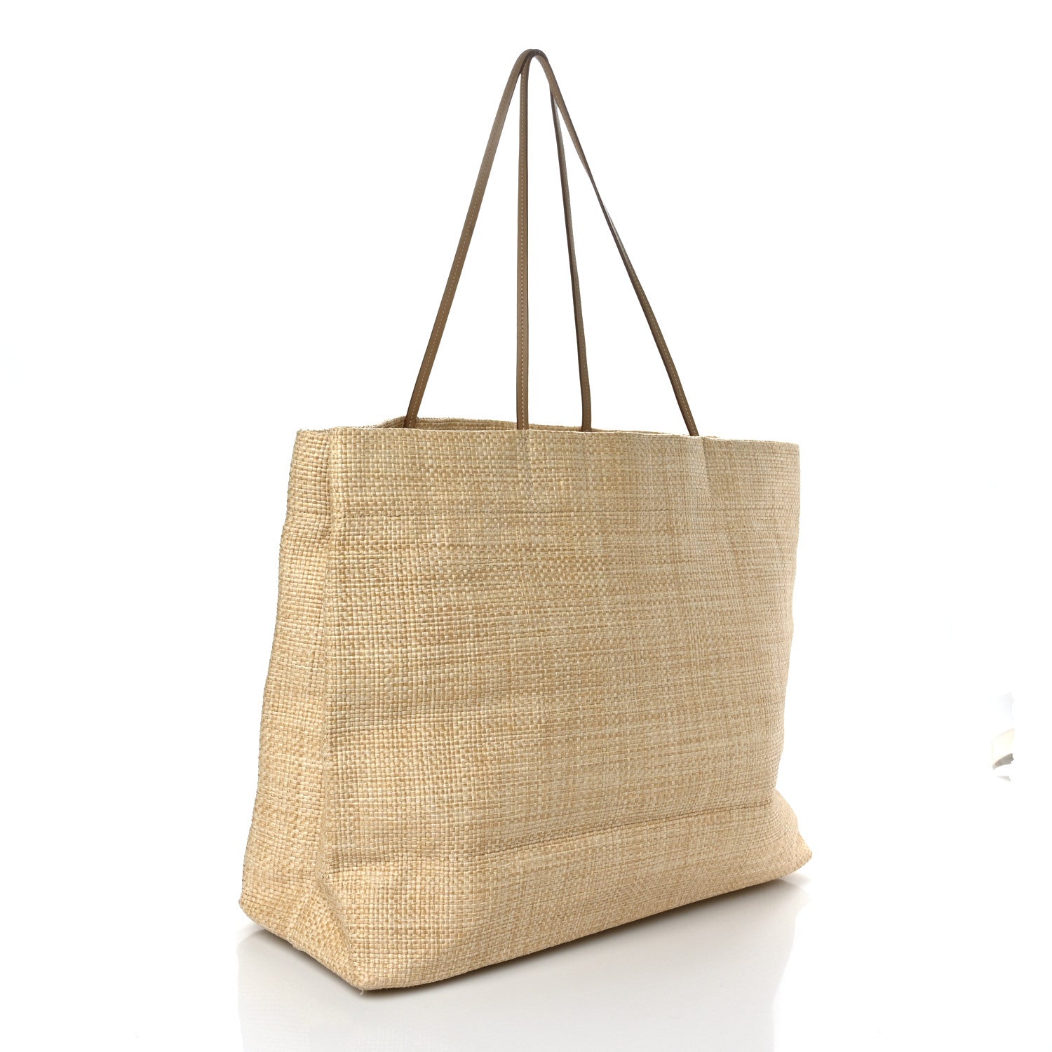 Prada Raffia Logo Tote Naturale 3 of 9