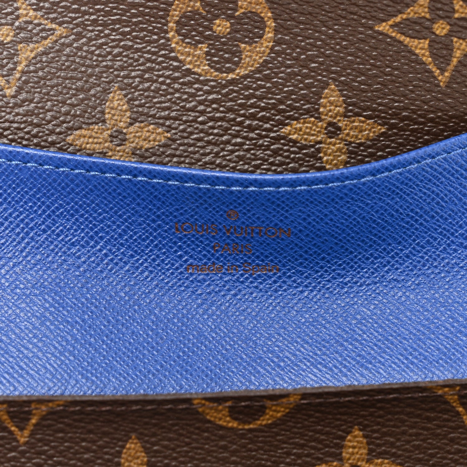 Louis Vuitton Monogram Emilie Wallet Blue 6 of 7