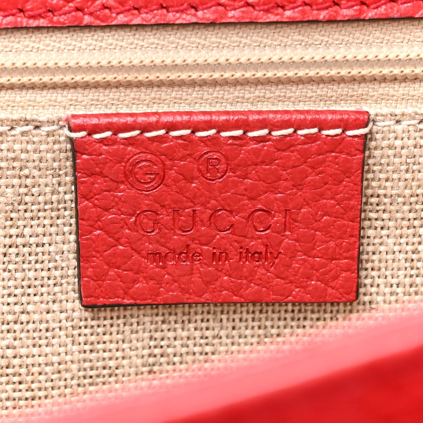 Dollar Calfskin Interlocking G Shoulder Bag Red