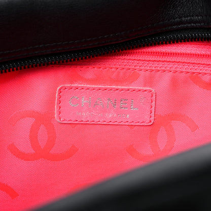 Chanel Calfskin Quilted Large Cambon Bowler Black White 6 of 15