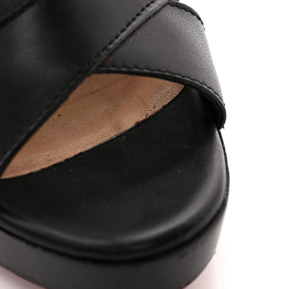 Christian Louboutin Calfskin Apron Lili 120 Pumps 38 Black 10 of 15