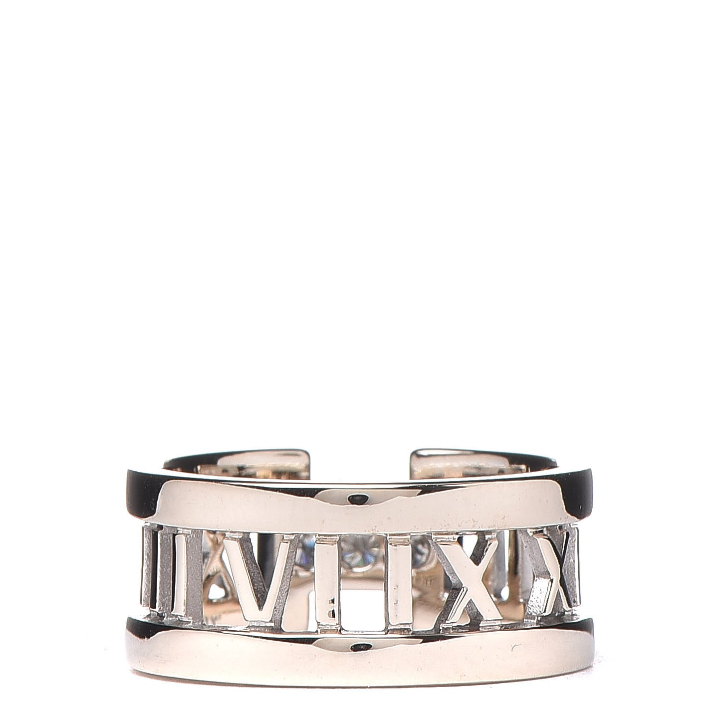 18K White Gold Diamond Open Atlas Ring 51 5.75