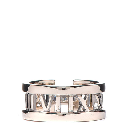 Tiffany 18K White Gold Diamond Open Atlas Ring 51 5.75 3 of 6