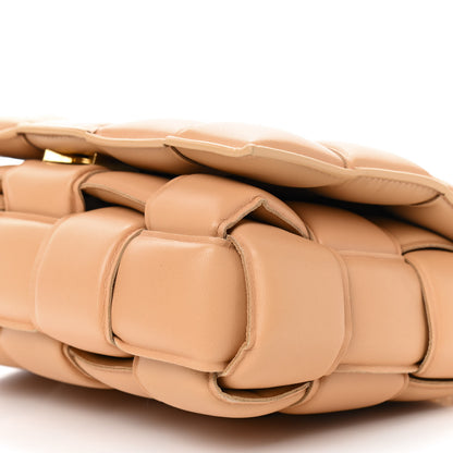 Bottega Veneta Lambskin Maxi Intreccio Padded Chain Cassette Crossbody Bag Almond 7 of 9