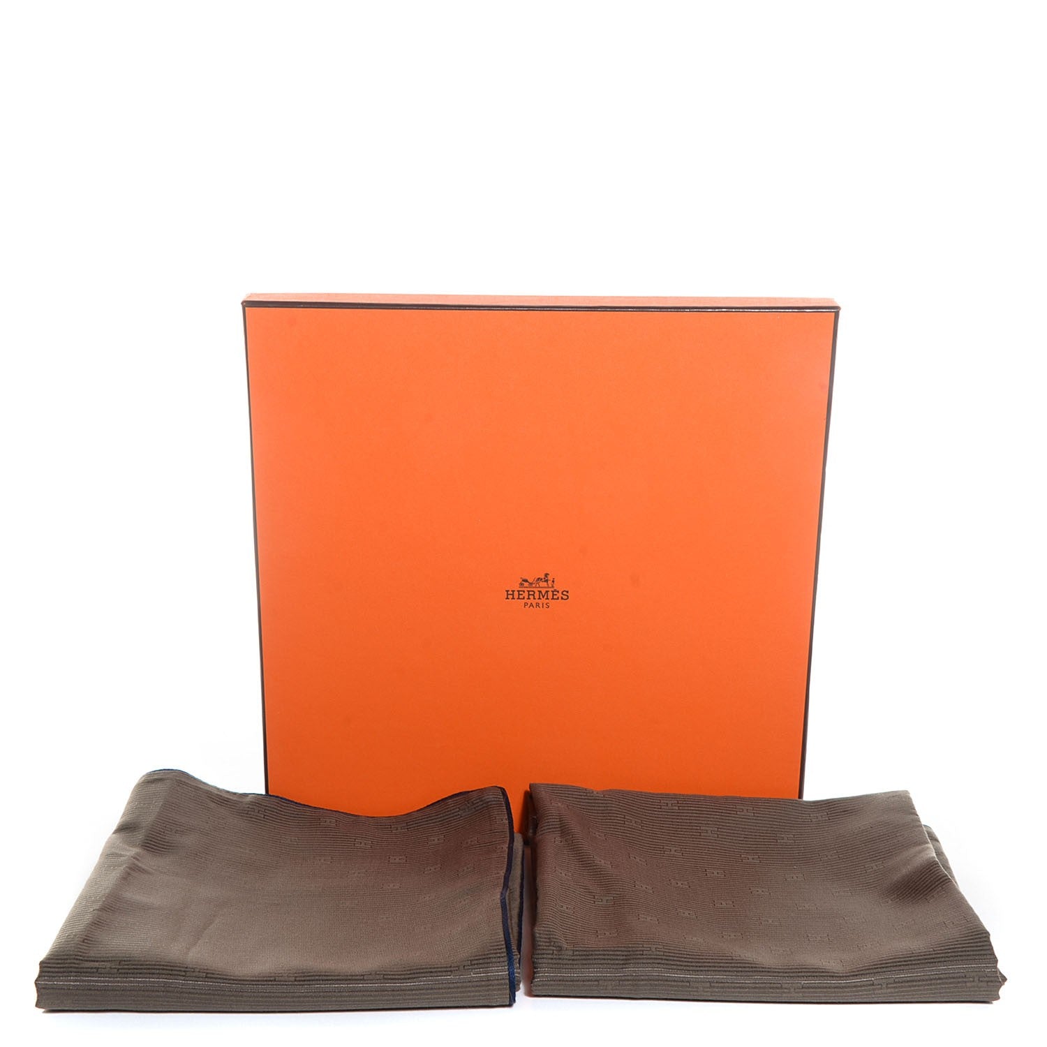 Hermes Jacquard Silk Cotton Faubourg Rectangular Pillow Cases Taupe Set of Two 6 of 6
