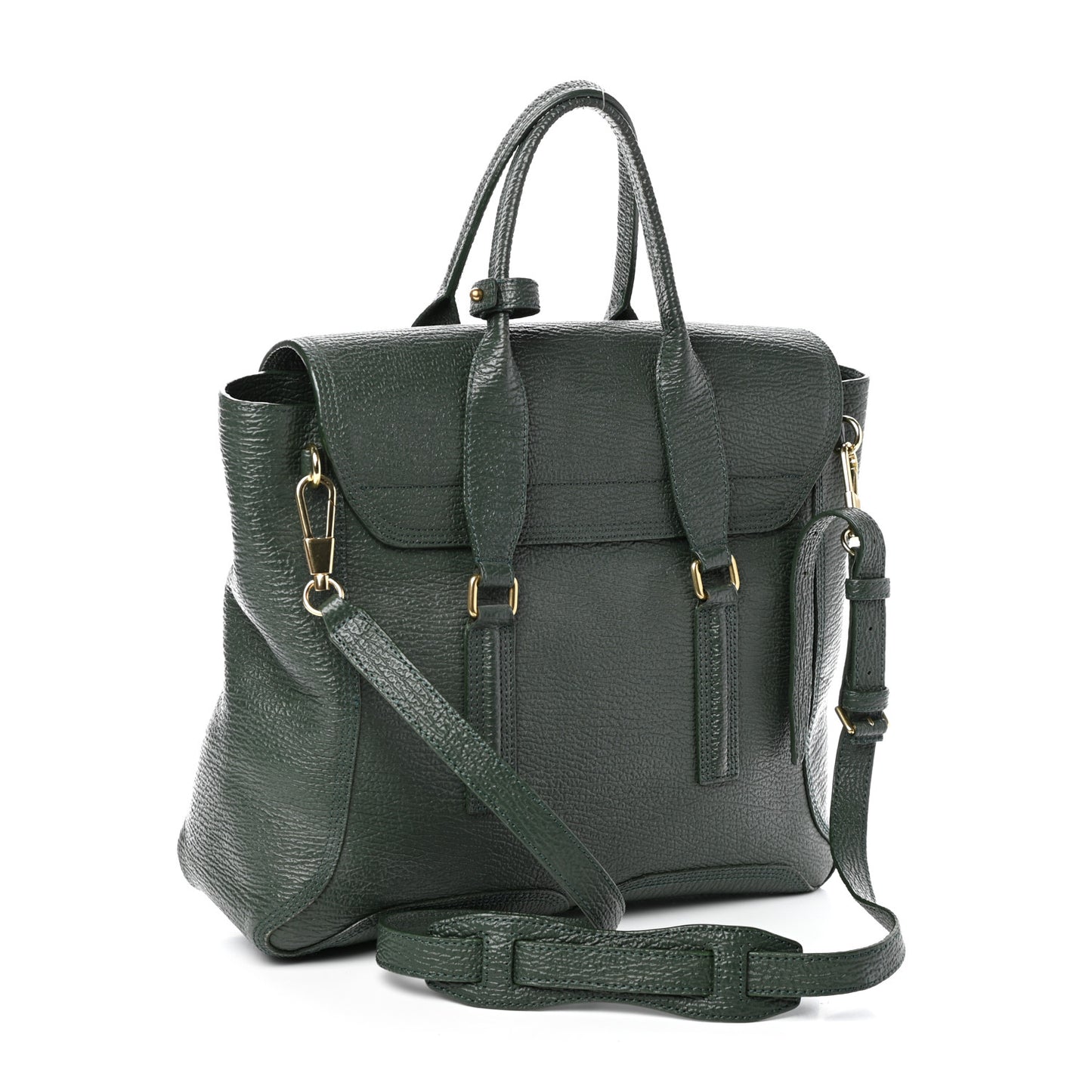 Textured Calfskin Large Pashli Satchel Jade