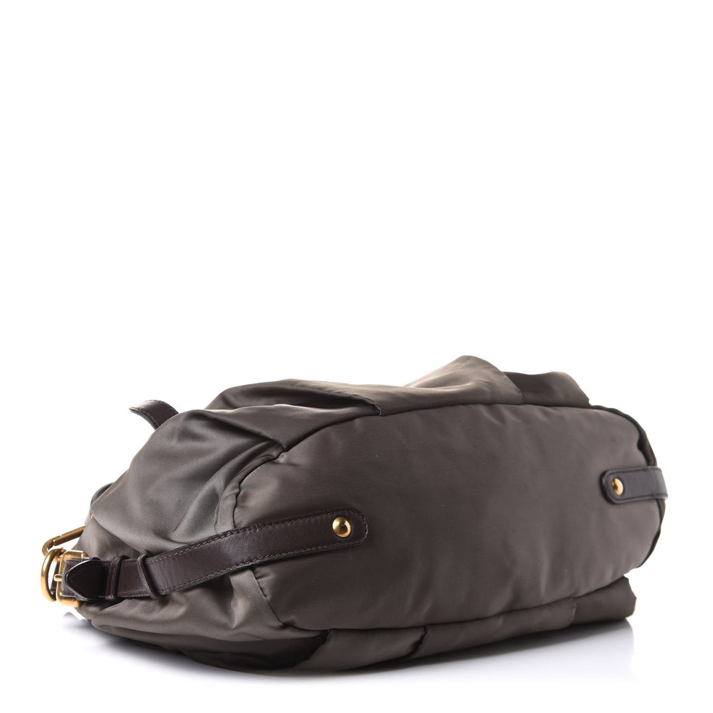 Tessuto Nylon Jacquard Logo Tote Fumo