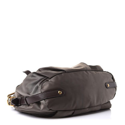 Prada Tessuto Nylon Jacquard Logo Tote Fumo 3 of 10