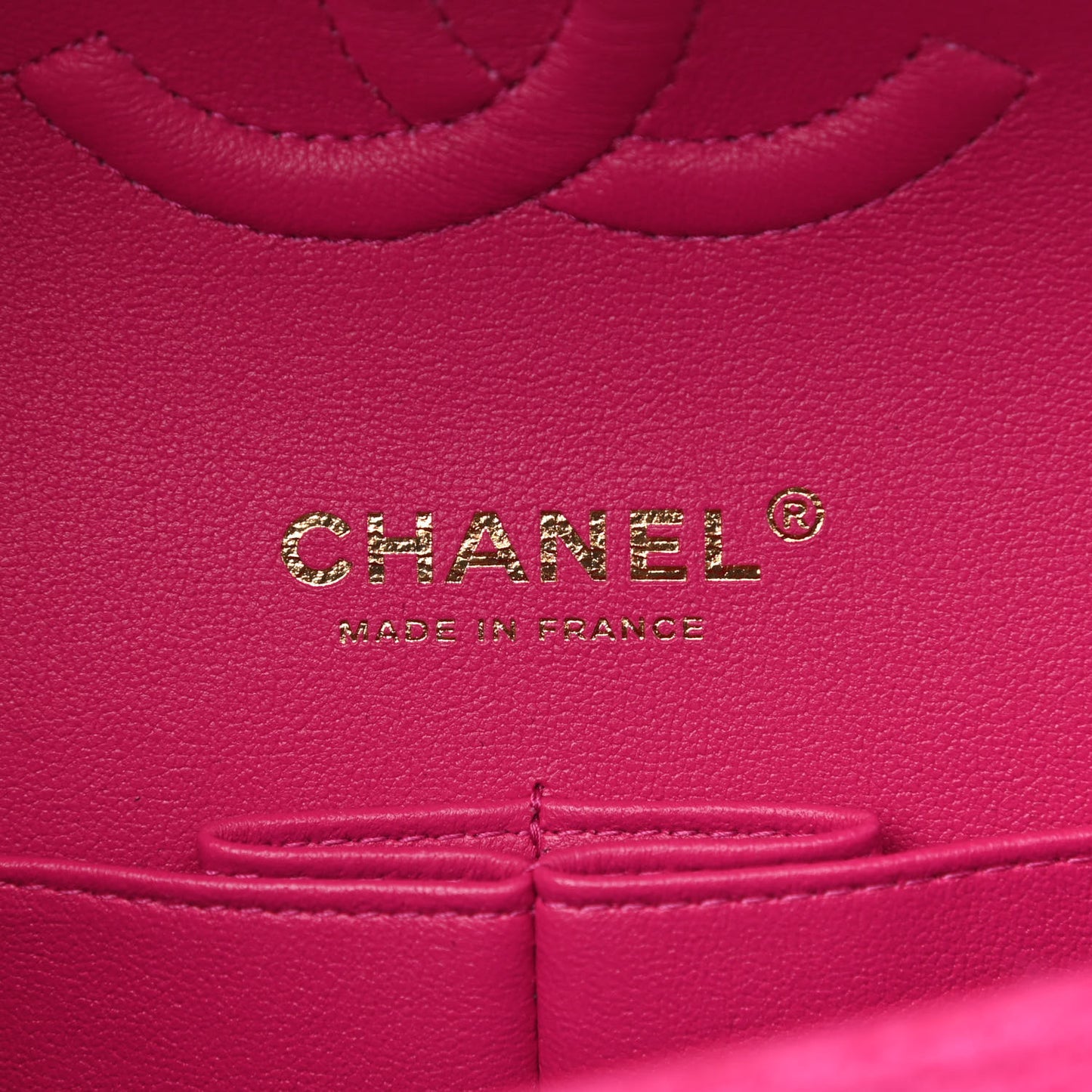 Tweed Quilted Medium Double Flap Fuchsia