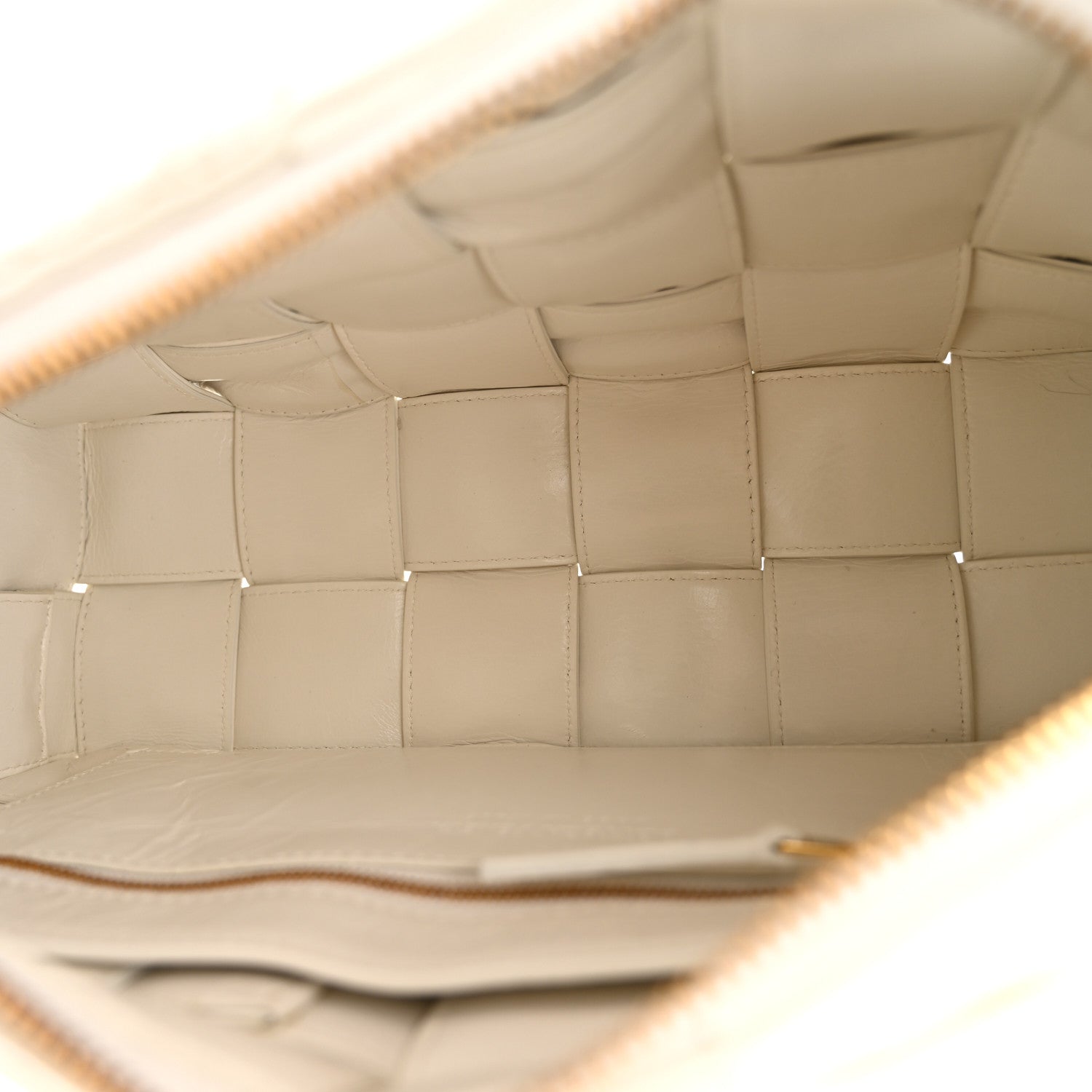 Bottega Veneta Calfskin Intreccio Plisse Camera Bag White 5 of 11