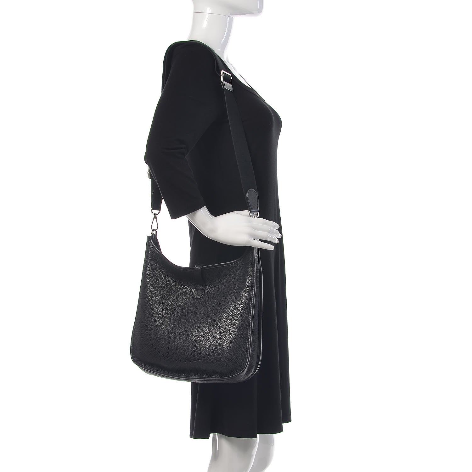 Hermes Taurillon Clemence Evelyne III PM Black 2 of 9