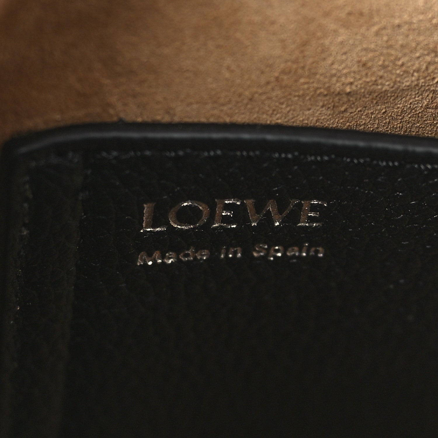 Loewe Soft Grained Calfskin Mini Pebble Bucket Bag Black 6 of 10