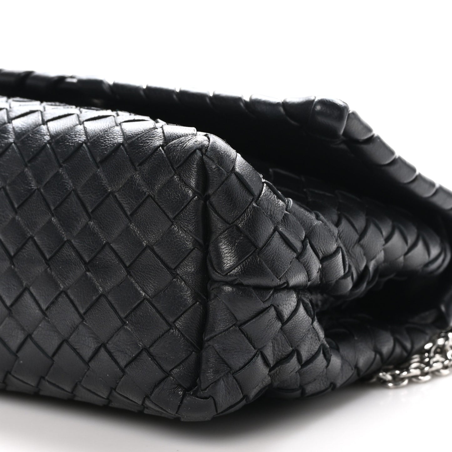 Nappa Intrecciato Baby Olimpia Shoulder Bag Black