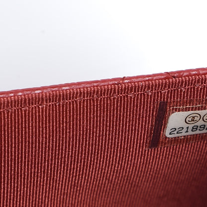 Chanel Caviar Quilted Wallet on Chain WOC Red 9 of 10
