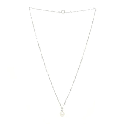 Mikimoto Sterling Silver Akoya Pearl 7mm Drop Pendant Necklace 3 of 6