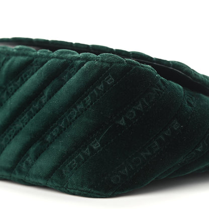 Balenciaga Velvet Logo Matelasse S BB Round Shoulder Bag Vert Emeraude 9 of 9