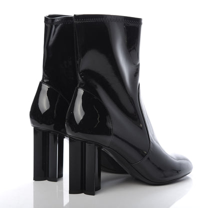 Louis Vuitton Patent Silhouette Ankle Boots 38.5 Black 4 of 6