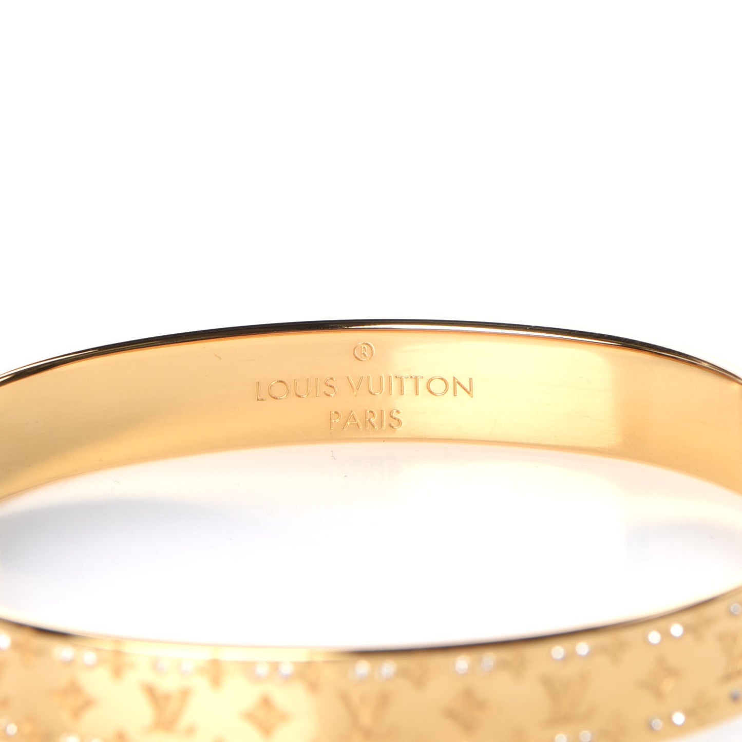 Brass Monogram Nanogram Cuff M Gold
