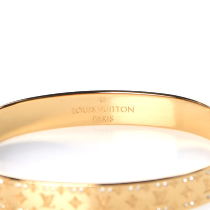 Louis Vuitton Brass Monogram Nanogram Cuff M Gold 5 of 6