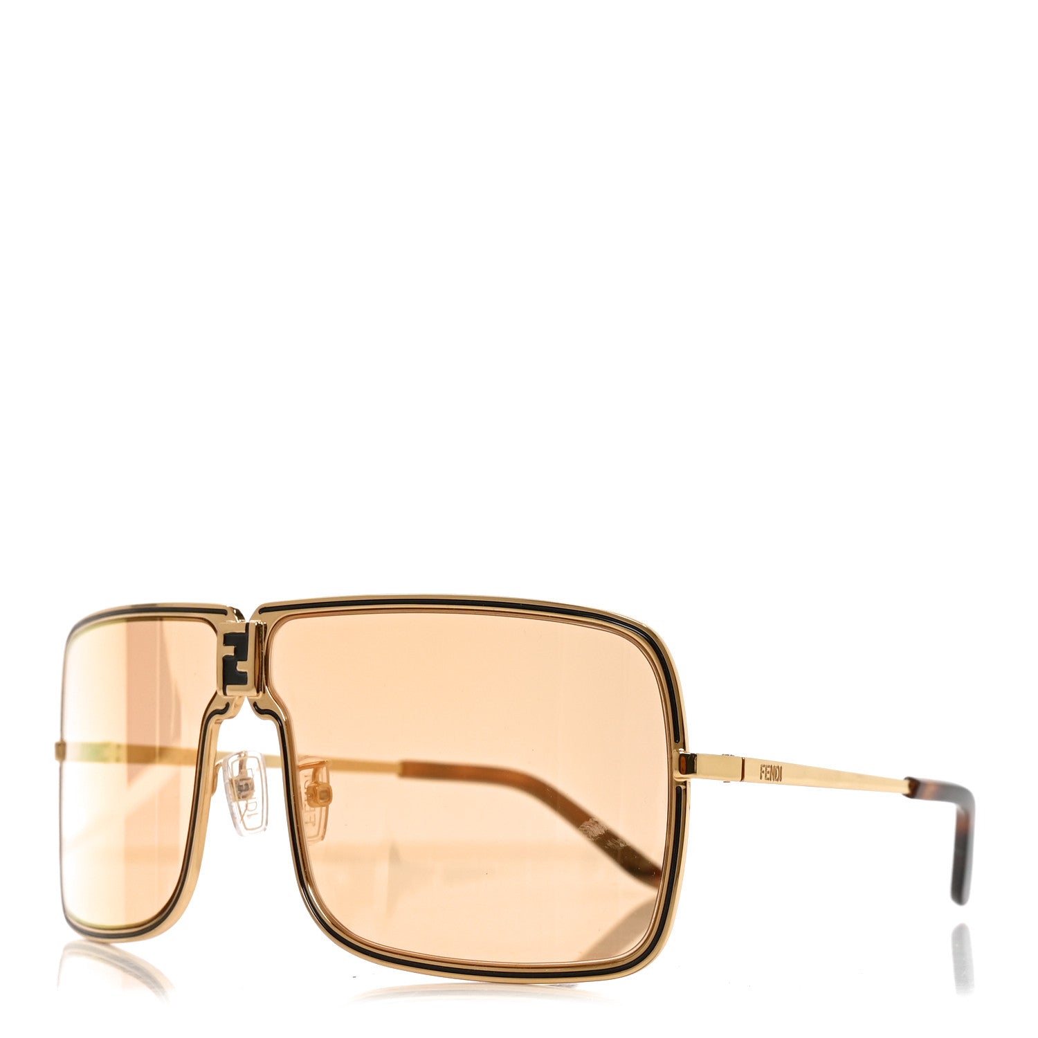 Fendi Metal Fendiness Sunglasses FE40195U Yellow Orange 1 of 7