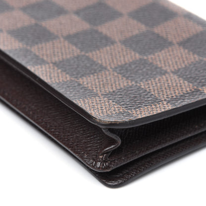 Louis Vuitton Damier Ebene Porte-Cartes Credit Yen Checkbook Wallet 15 of 15
