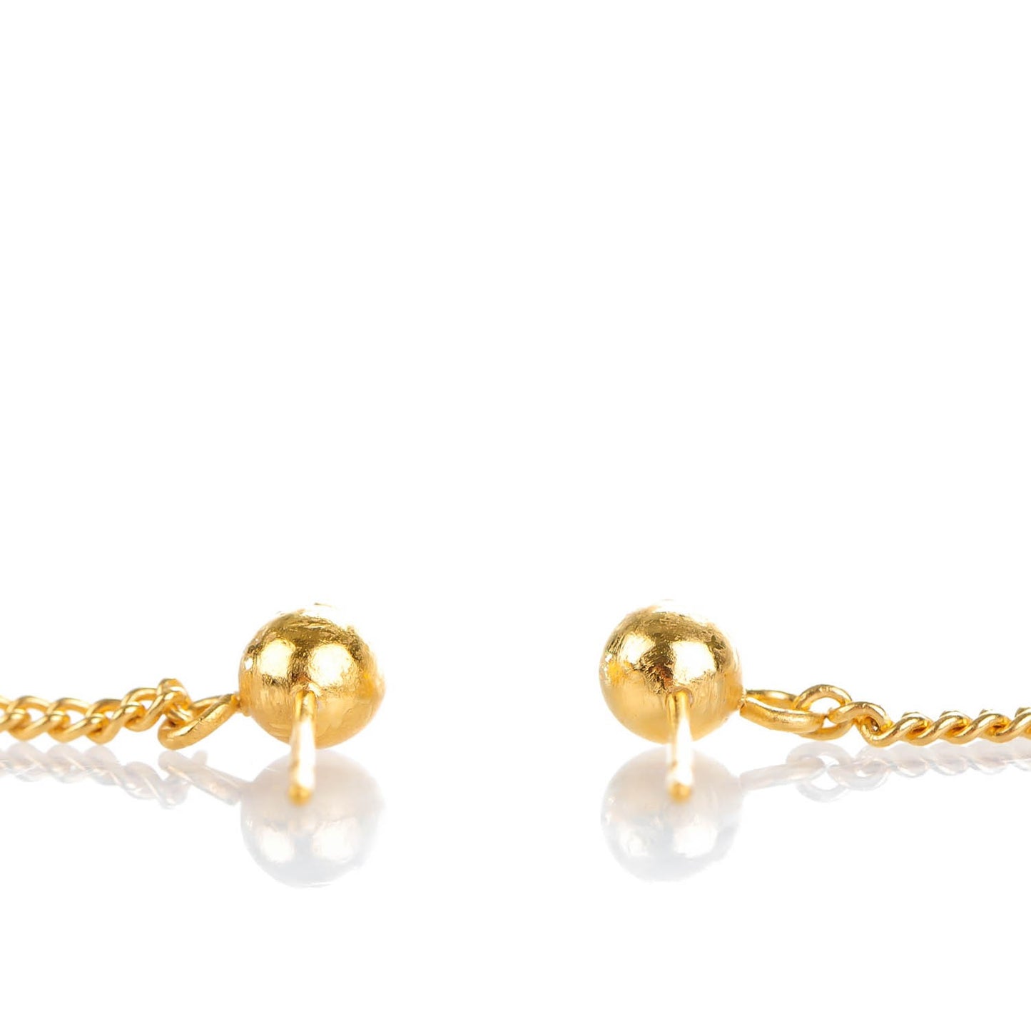 CC Drop Earrings Matte Gold