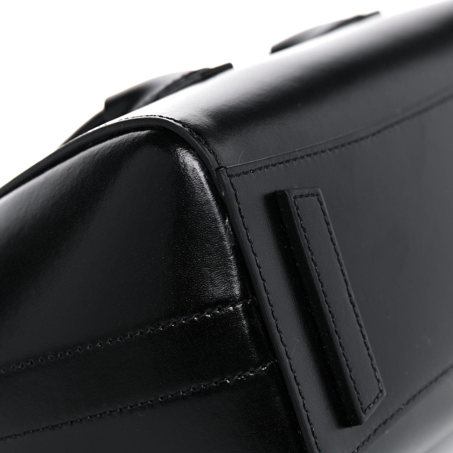 Box Calfskin Mini Lock Antigona Shoulder Bag Black