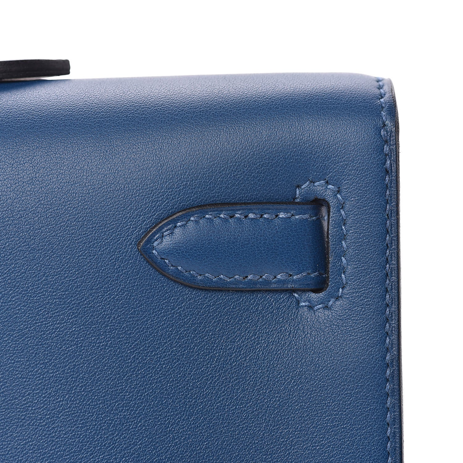 Hermes Swift Kelly Cut Clutch Pochette Deep Bleu 19 of 21