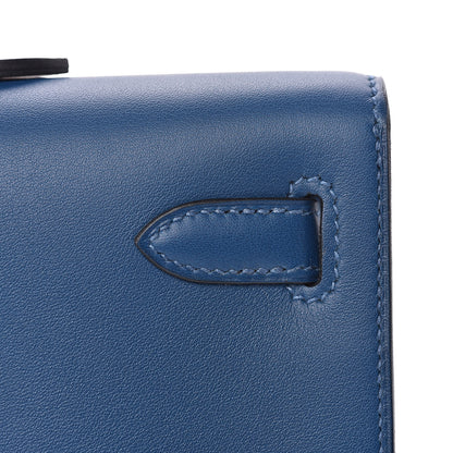 Hermes Swift Kelly Cut Clutch Pochette Deep Bleu 19 of 21