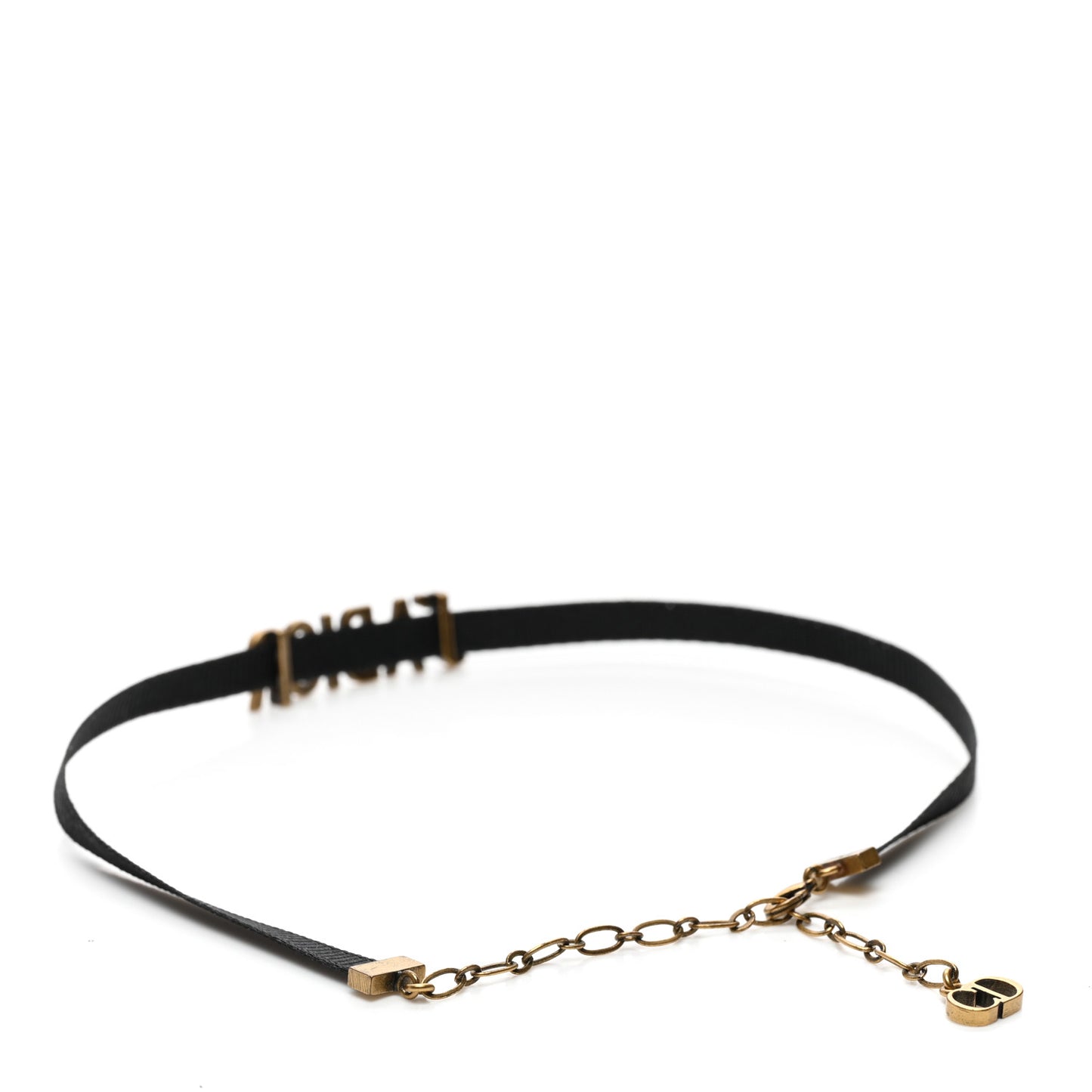 Grosgrain Ribbon J'Adior Logo Choker Necklace Black