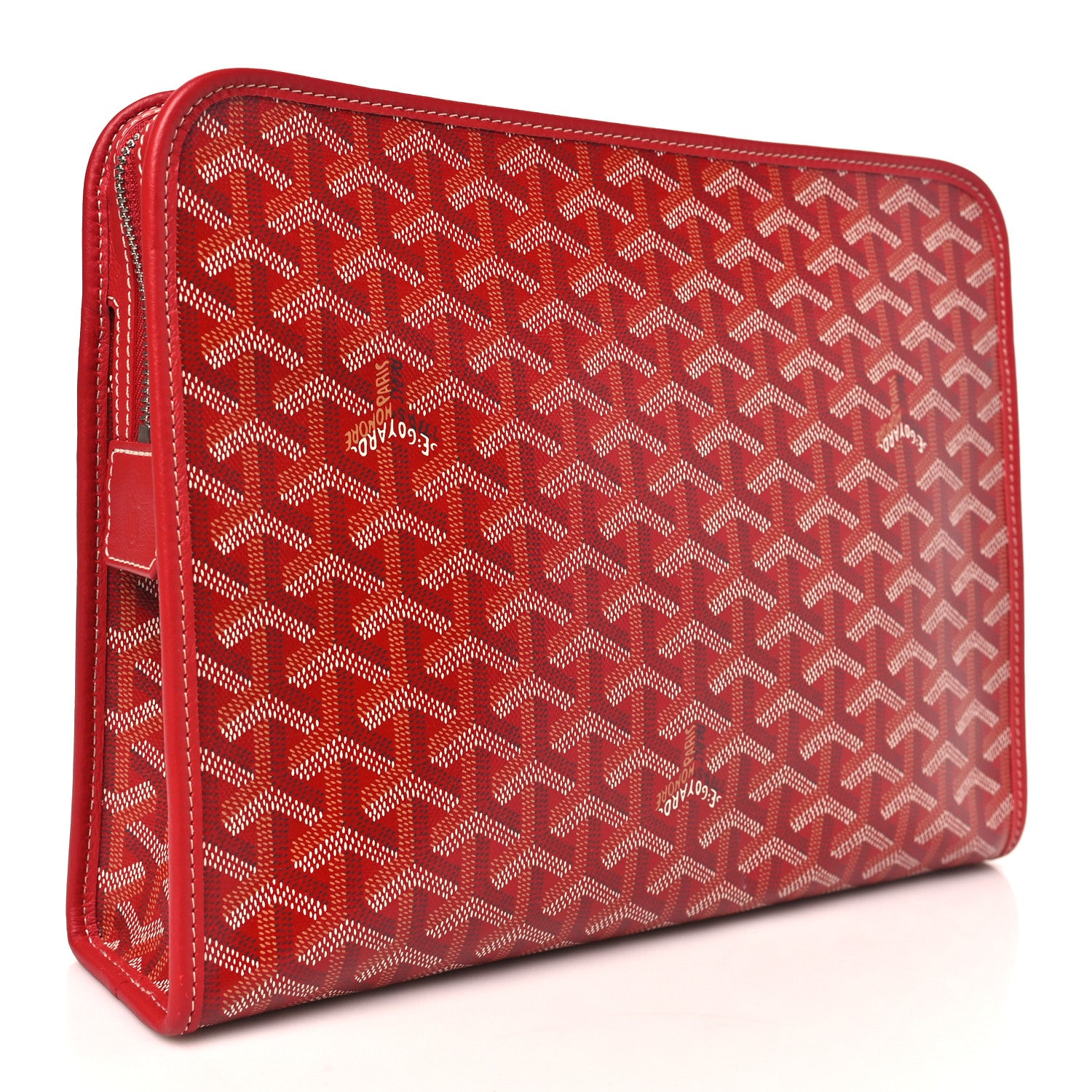 Goyard Goyardine Jouvence GM Toiletry Pouch Red 1862638 – FASHIONPHILE