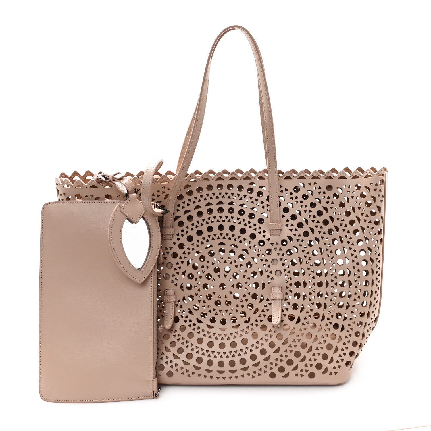 Alaia Calfskin Vienne Tote Sable 3 of 12
