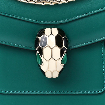 Bulgari Calfskin Serpenti Forever Crossbody Bag Emerald Green 9 of 13