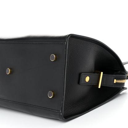 Saint Laurent Smooth Calfskin Small Monogram Cabas Black 10 of 12