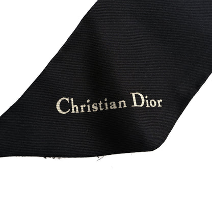 Christian Dior Silk 30 Montaigne Mitzah Scarf Black White 3 of 3