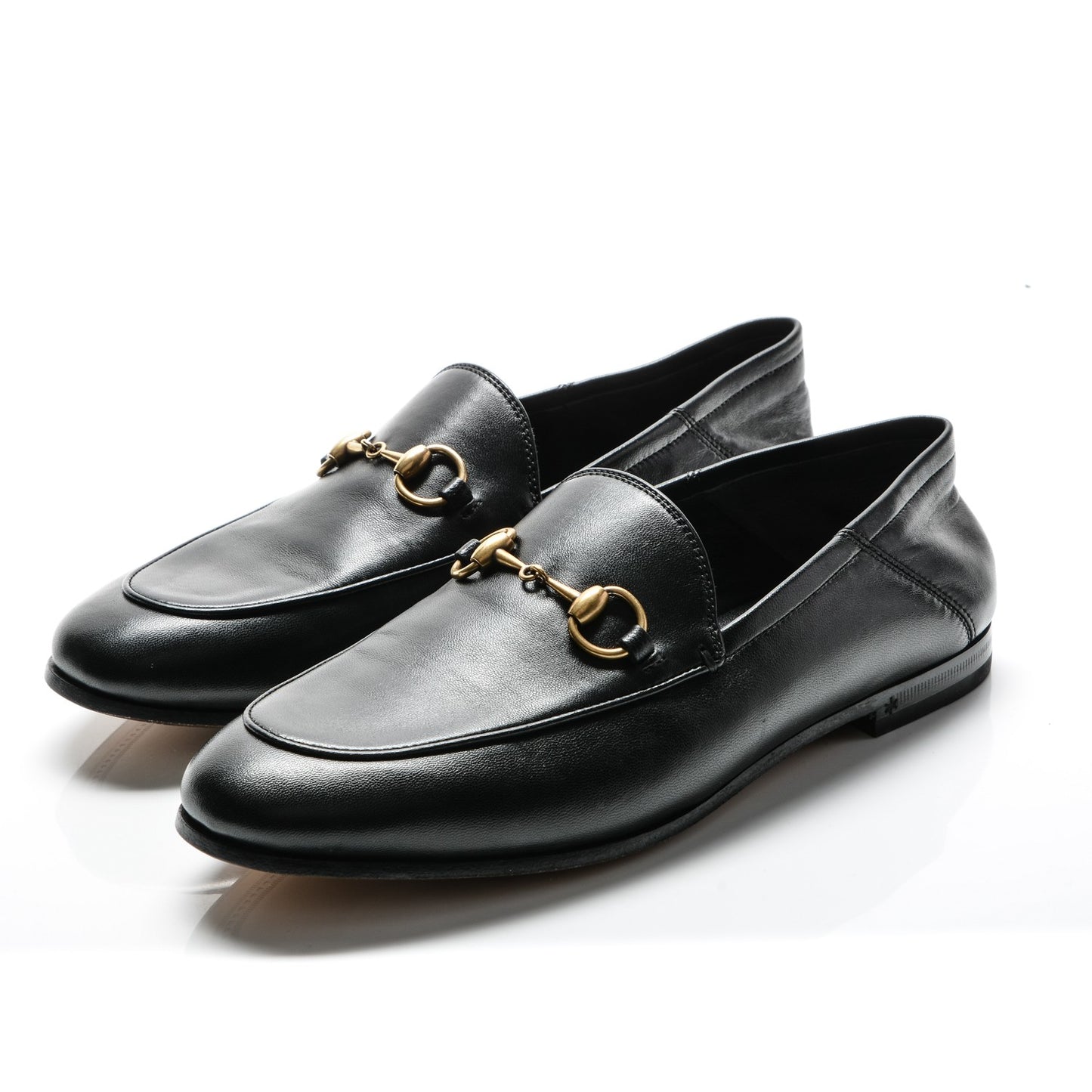 Lambskin Womens Brixton Horsebit Loafers 36 Black