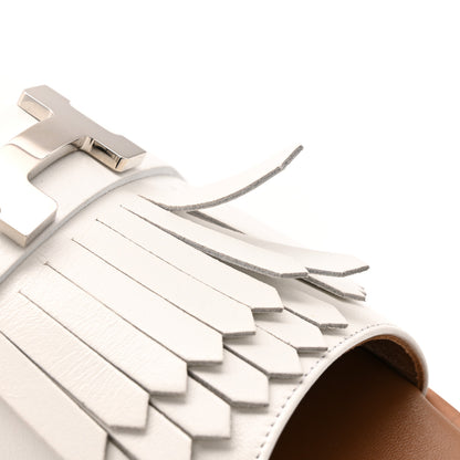 Hermes Calfskin Auteuil Sandals 40 White 11 of 12