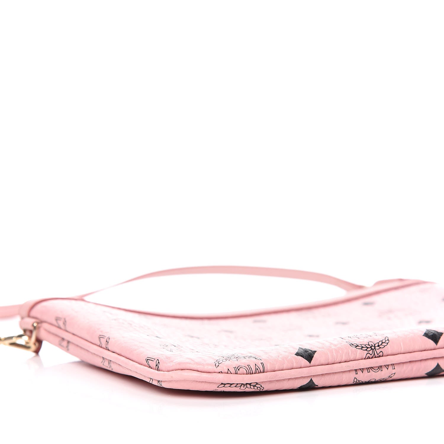 MCM Visetos Liz Shopper Tote Pouch Light Pink 8 of 9