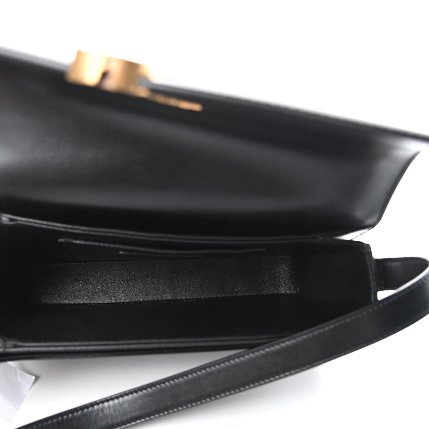 Saint Laurent Box Calfskin Monogram Medium Solferino Satchel Black 5 of 11