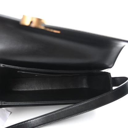 Saint Laurent Box Calfskin Monogram Medium Solferino Satchel Black 5 of 11