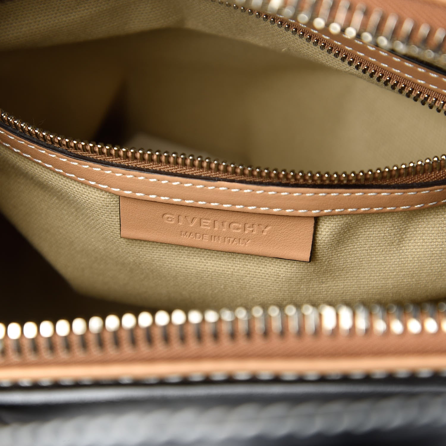 Givenchy Calfskin Small Topstitch Bi-Color Antigona Beige Black 8 of 10
