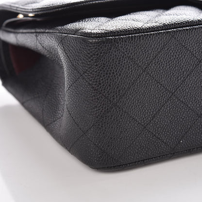 Chanel Caviar Quilted Jumbo Double Flap Black 8 of 10