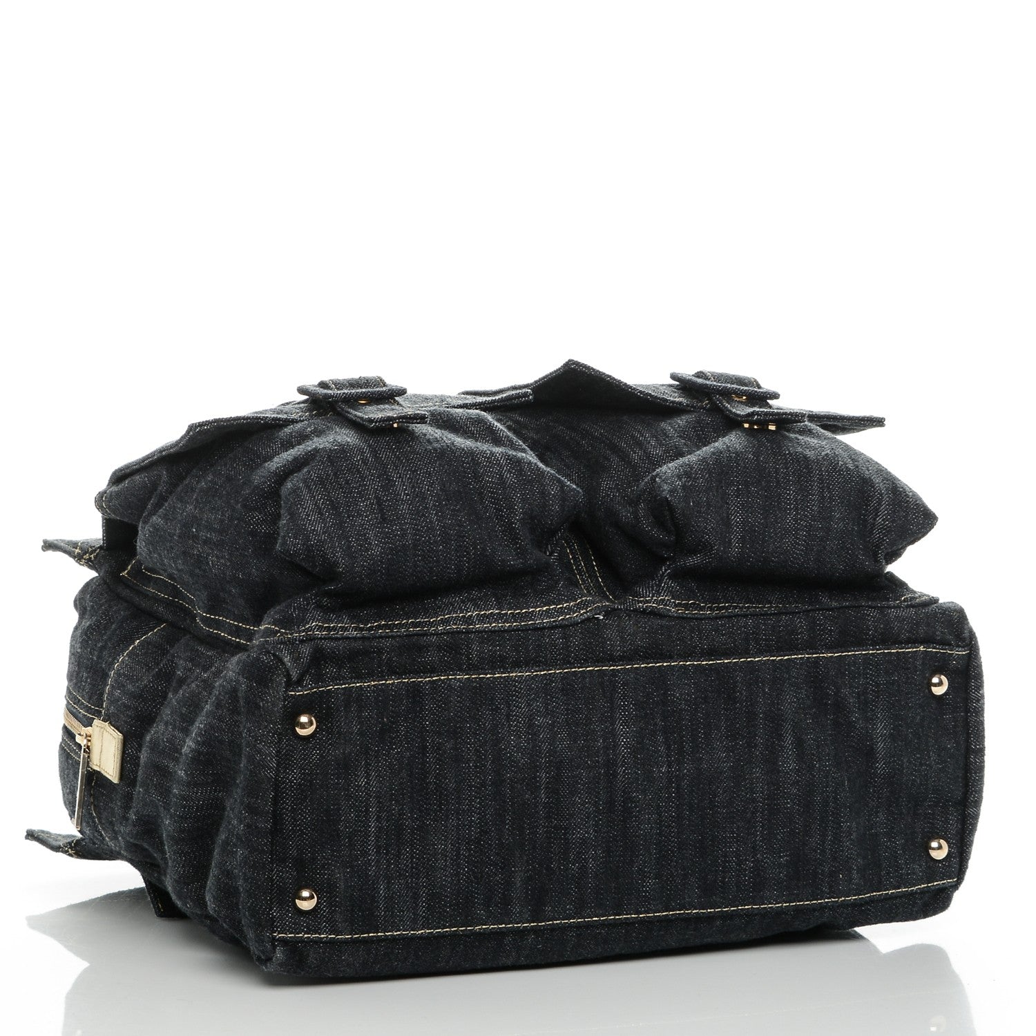 Chanel Denim CC Double Pocket Shoulder Bag Blue 4 of 7