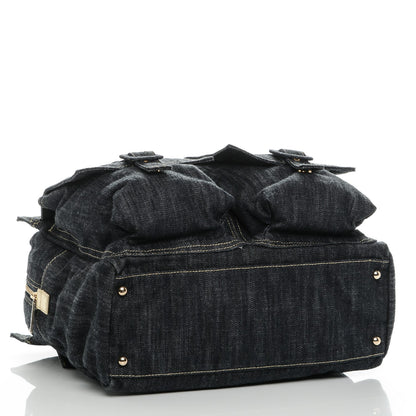 Chanel Denim CC Double Pocket Shoulder Bag Blue 4 of 7