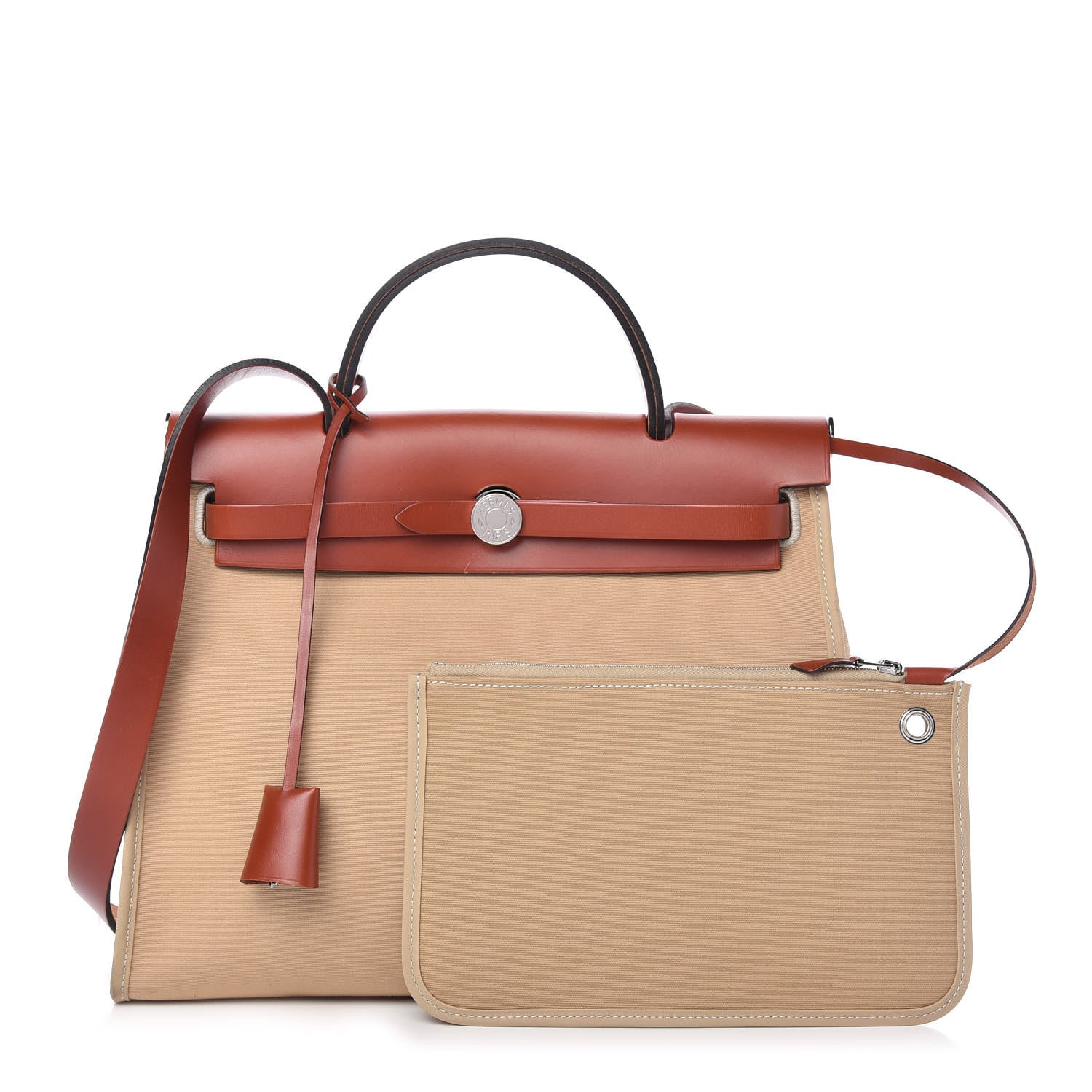 Hermes Vache Hunter Toile Herbag Zip 31 PM Trench Cuivre 1 of 10