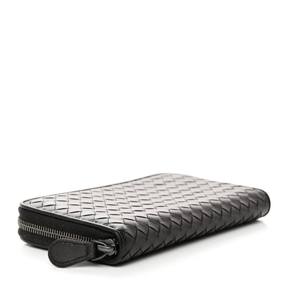 Bottega Veneta Nappa Intrecciato Zip Around Wallet Ebano 4 of 8