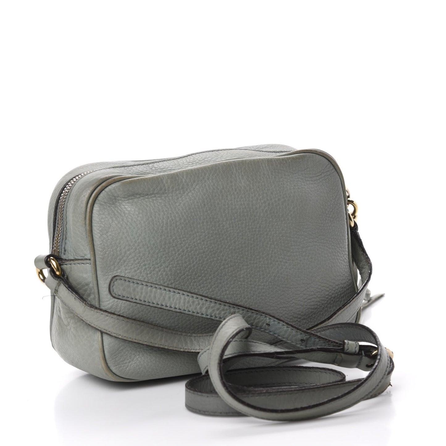 Pebbled Calfskin Small Soho Disco Bag Light Blue
