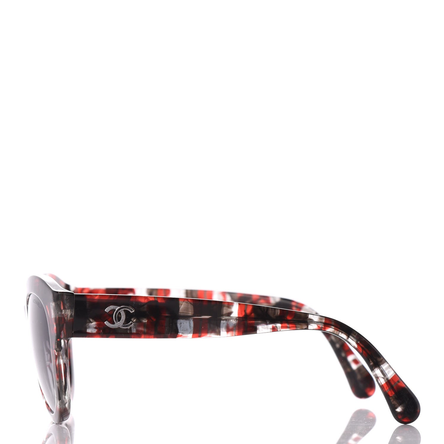Chanel Acetate Butterfly Sunglasses 5371 Red Black 2 of 6